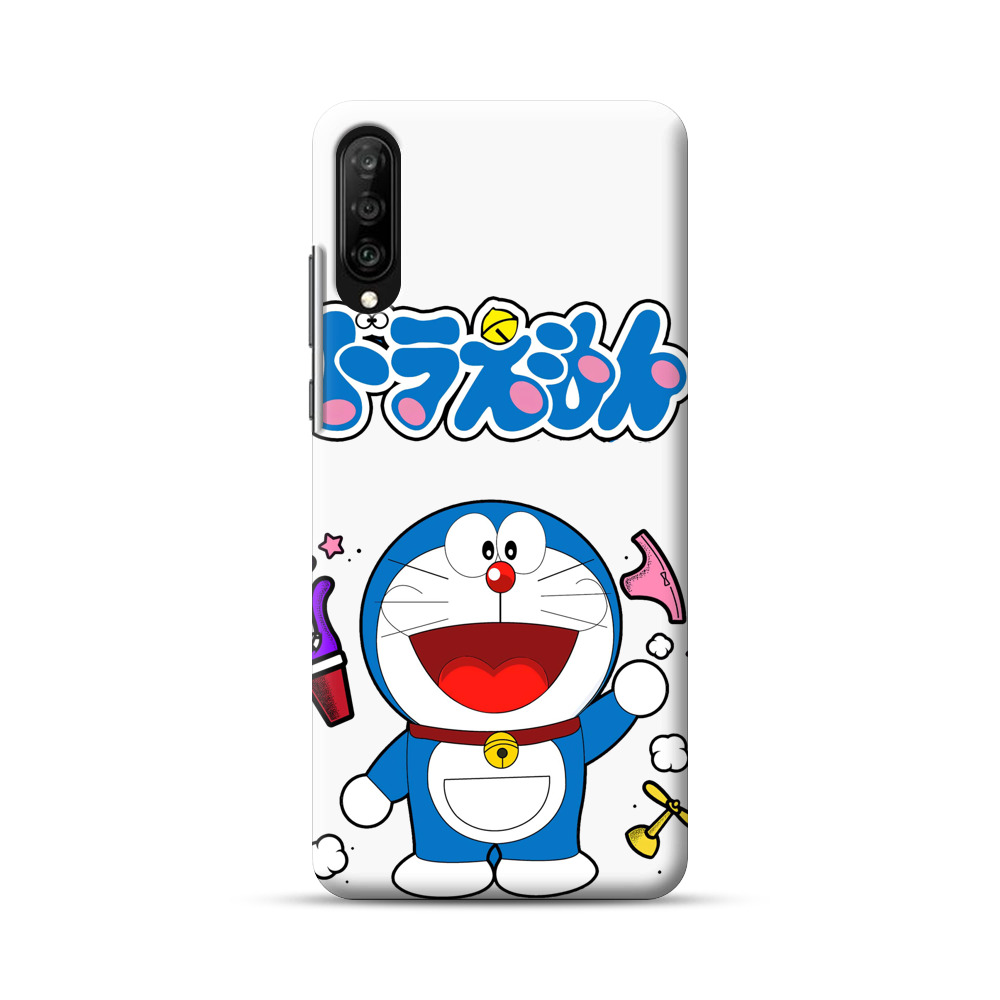 ドラえもんロゴとキャラ Samsung Galaxy A50オリジナルハードケース