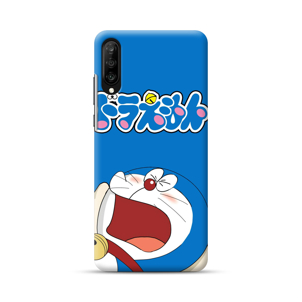 ドラえもんロゴと笑顔 Samsung Galaxy A50オリジナルハードケース