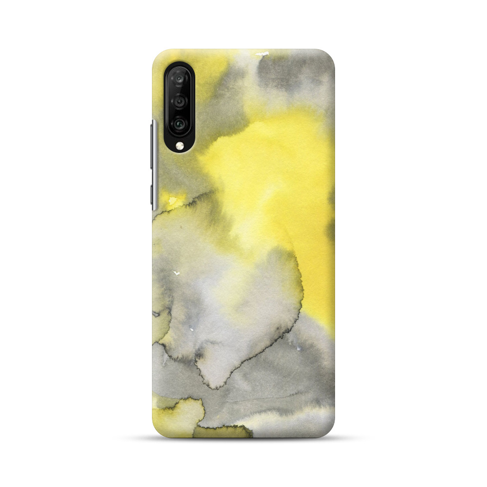 黄色と灰色の水彩模様 grey-yellow 黄色と灰色の水彩模様 grey-yellow