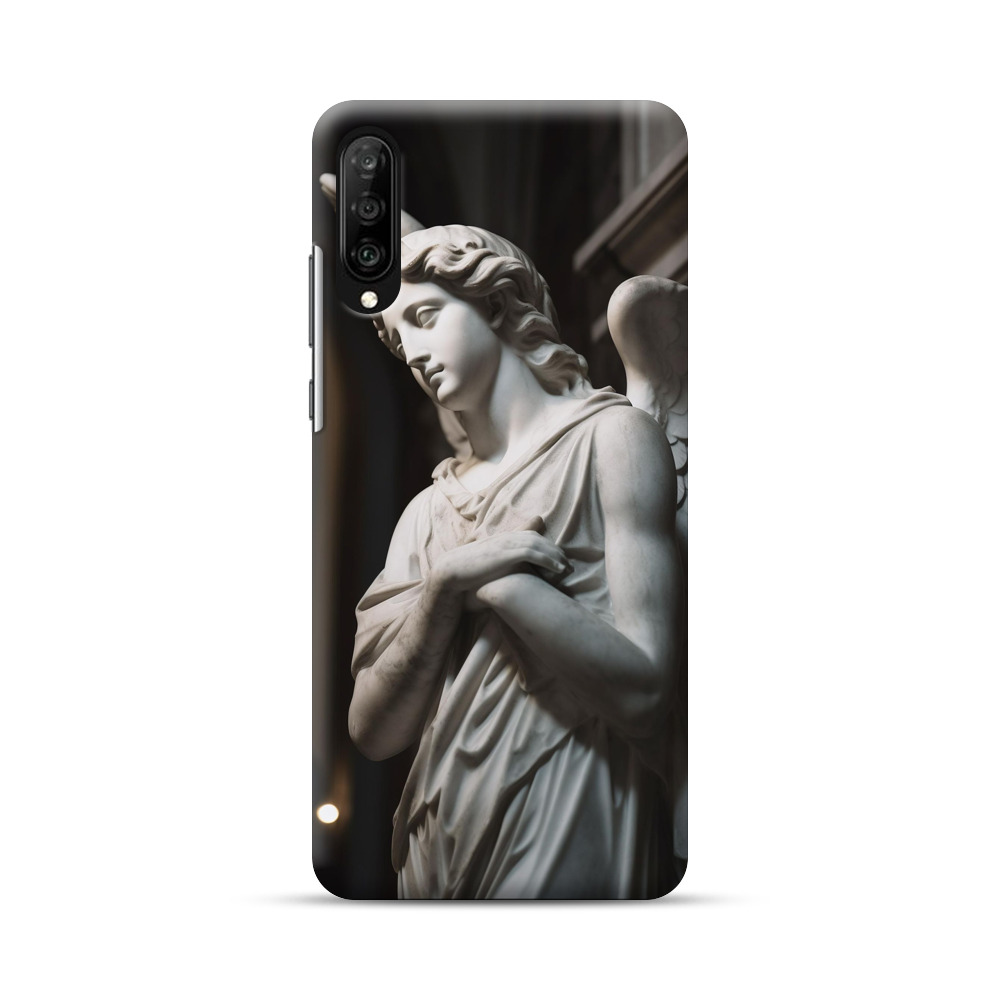 翼のある天使の像 Samsung Galaxy A50オリジナルハードケース