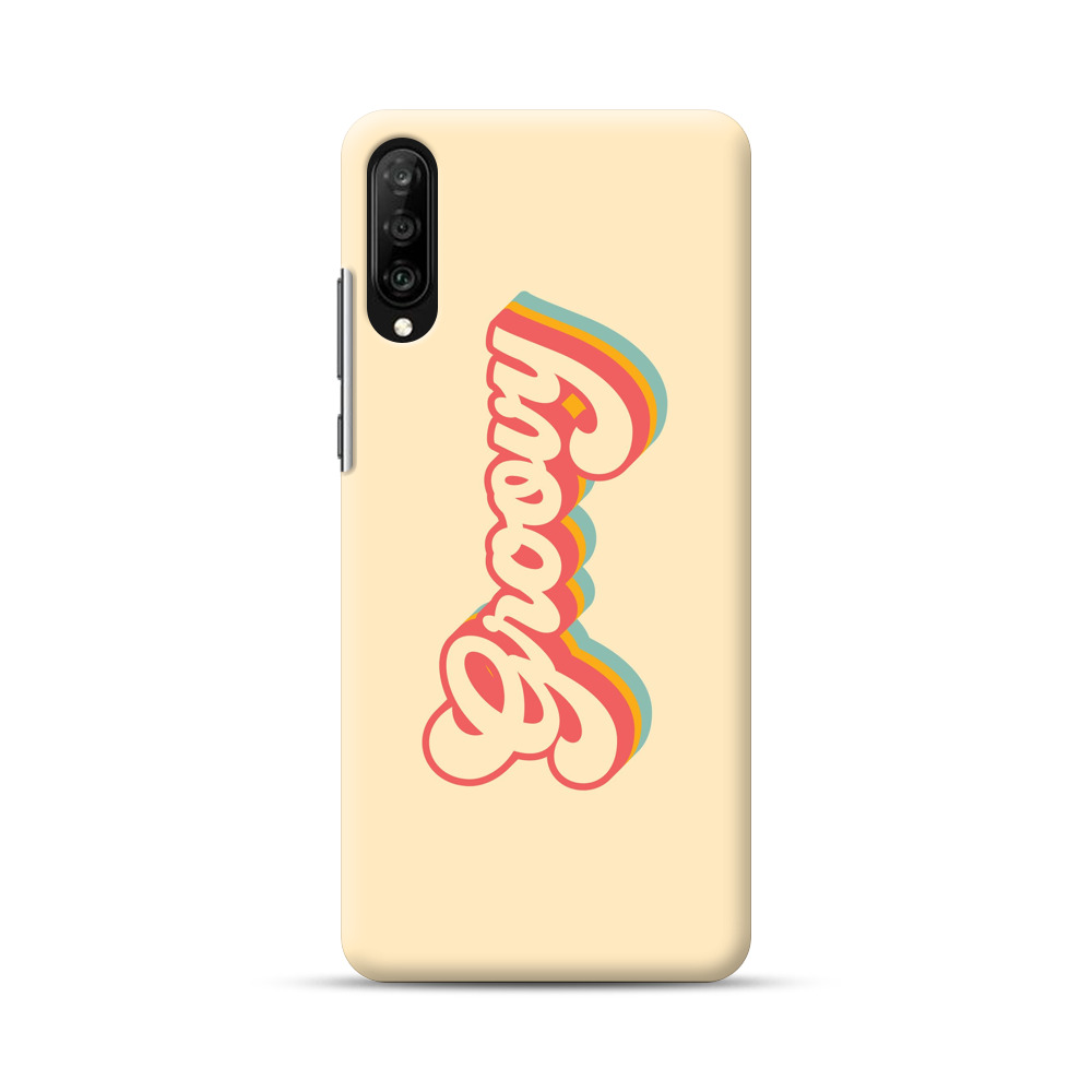 レトロなグルーヴ文字デザイン Samsung Galaxy A70オリジナルハードケース