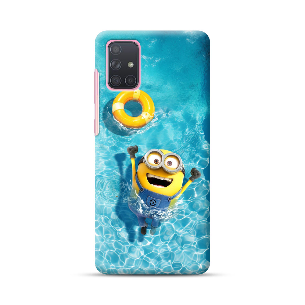 ミニオン プール 楽しむ Samsung Galaxy A71オリジナルハードケース