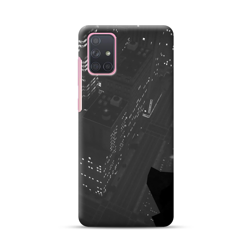 夜の都市シルエット Samsung Galaxy A71オリジナルハードケース