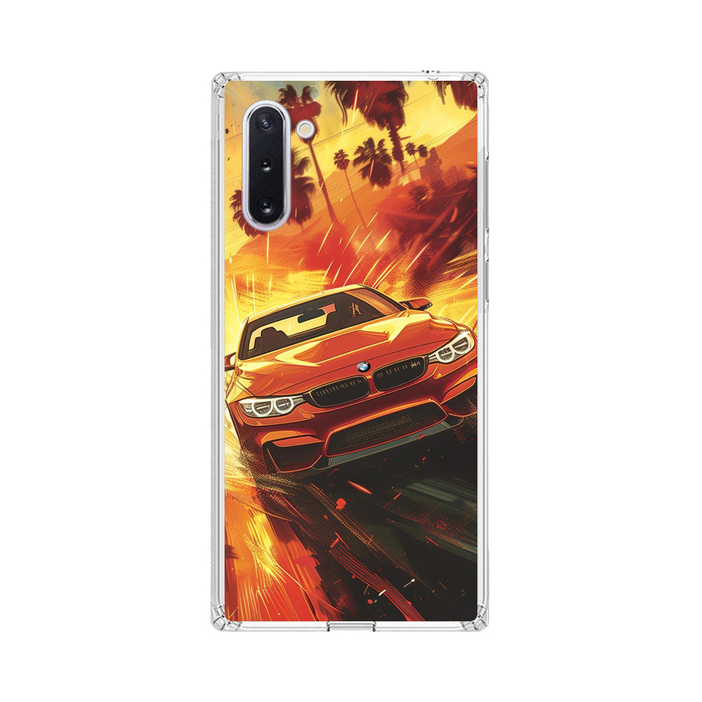 夕焼けスポーツカー Samsung Galaxy Note10オリジナルケース