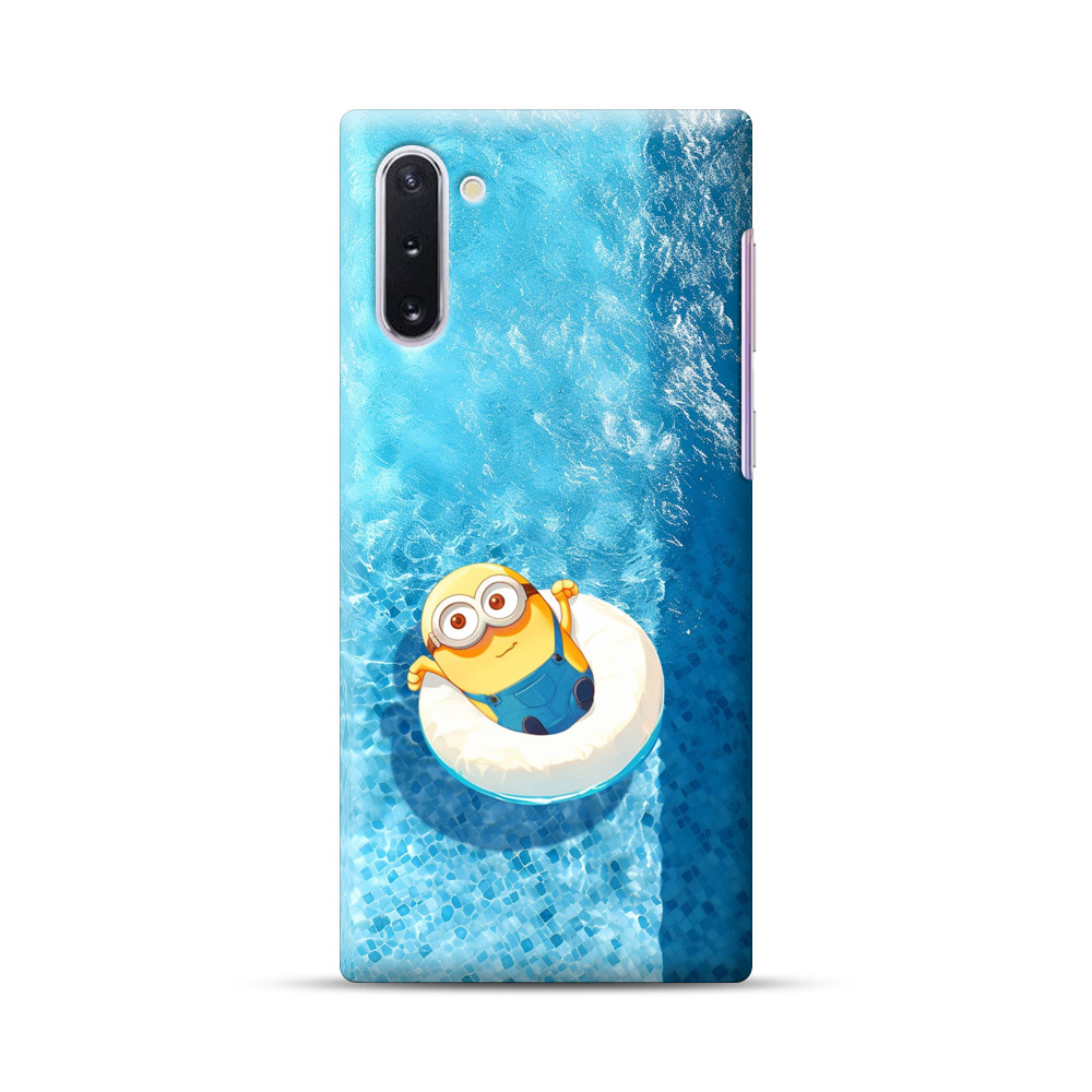 ミニオンとプール浮き輪 Samsung Galaxy Note10オリジナルハードケース