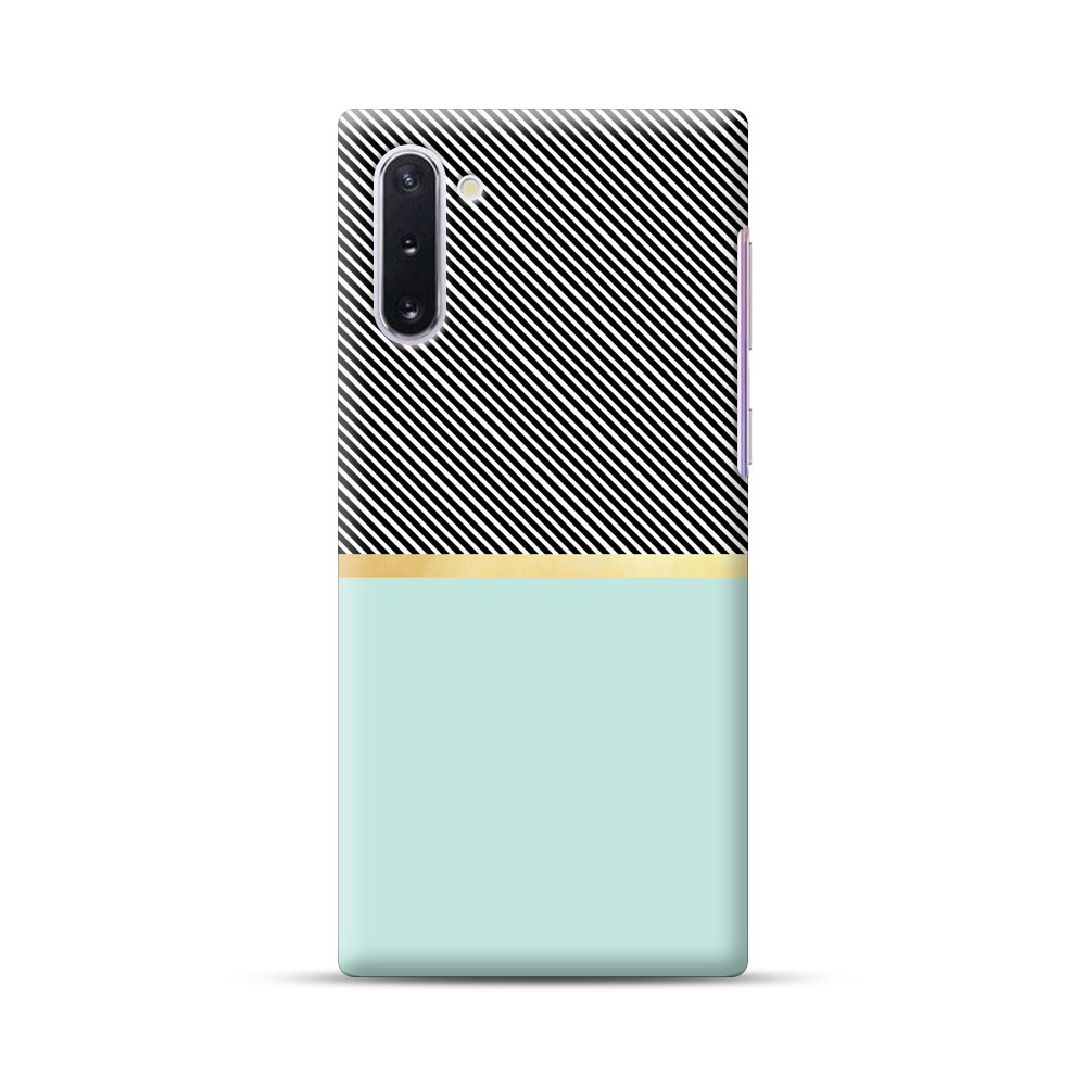 ストライプパターンと金色のアクセント Samsung Galaxy Note10オリジナルハードケース