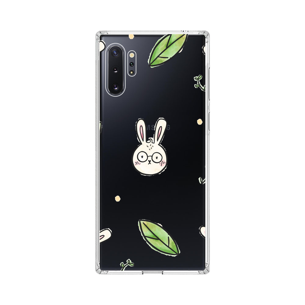 かわいいウサギと葉っぱ Samsung Galaxy Note10 Plusオリジナルケース