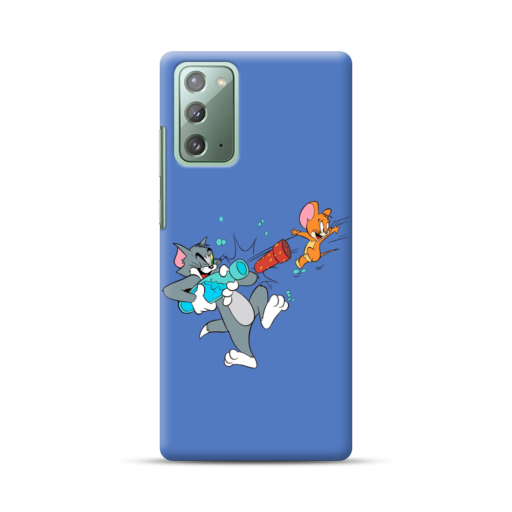 トムとジェリーの水鉄砲遊び Samsung Galaxy Note20 (5G)オリジナルハードケース