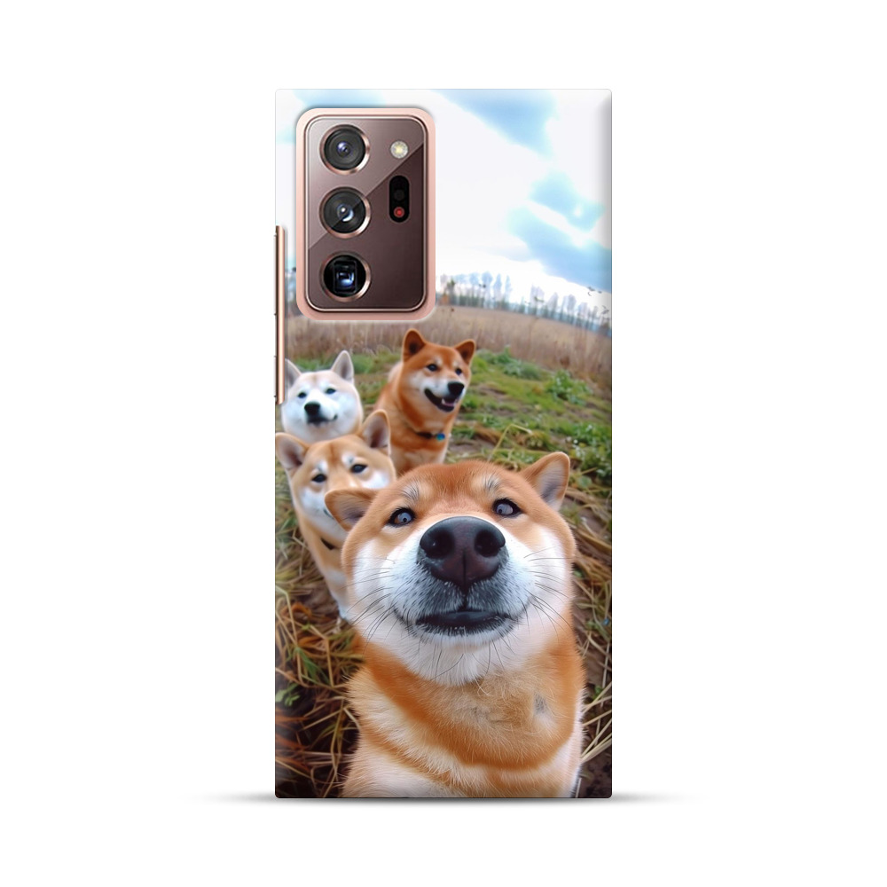 柴犬四匹集合 Samsung Galaxy Note20 Ultra (5G)オリジナルハードケース