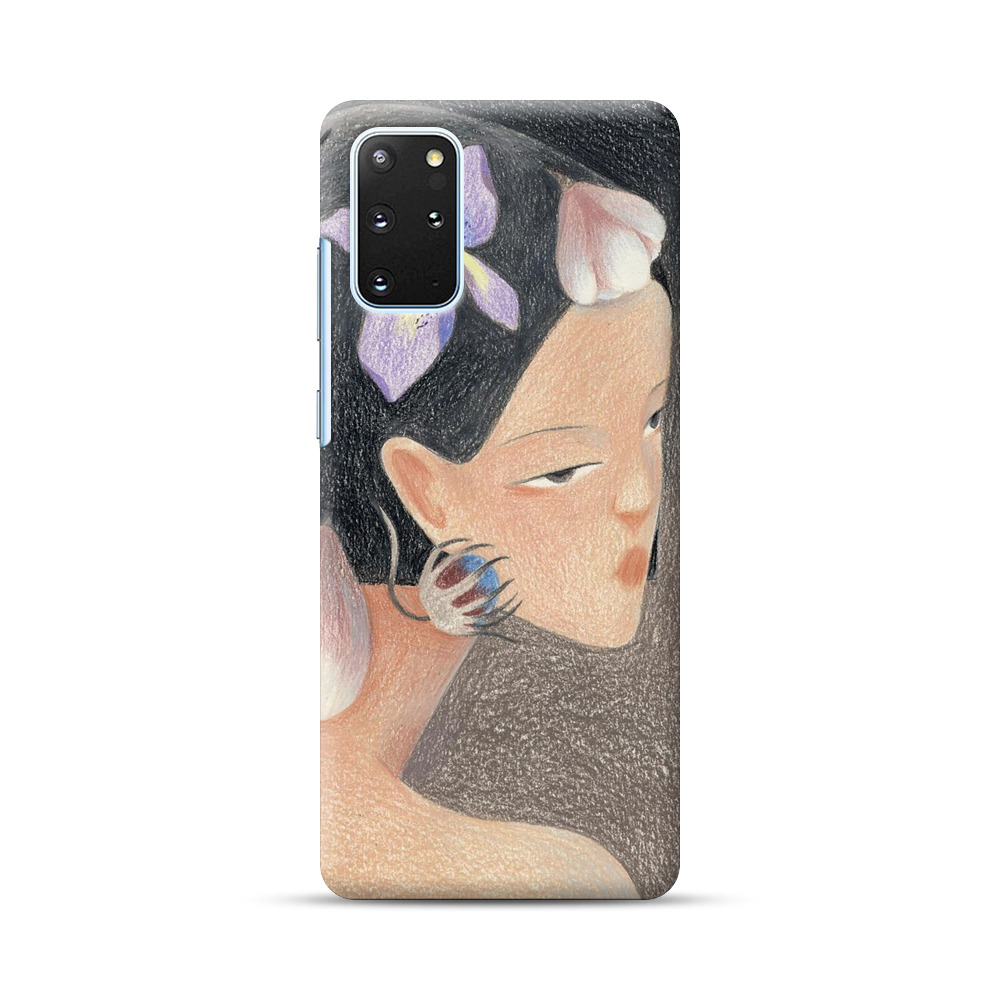 花飾りの女性の横顔 Samsung Galaxy S20 Plus (5G)オリジナルハードケース