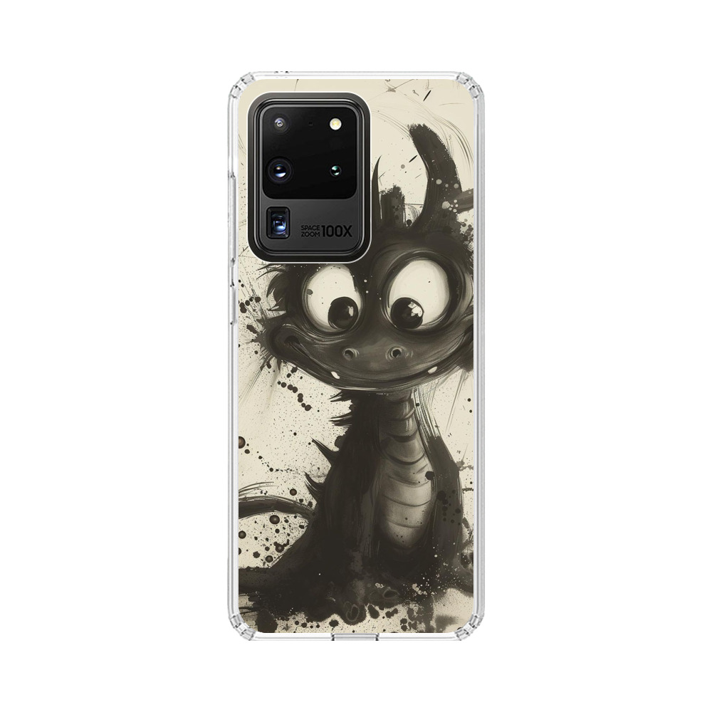 かわいい黒いドラゴン Samsung Galaxy S20 Ultra 5Gオリジナルケース