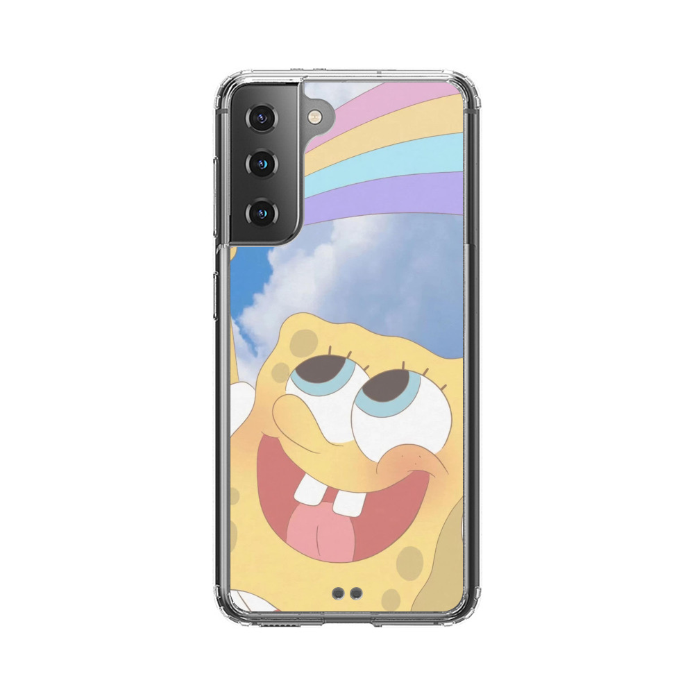 空に手を伸ばすスポンジボブ Samsung Galaxy S21 5Gオリジナルケース