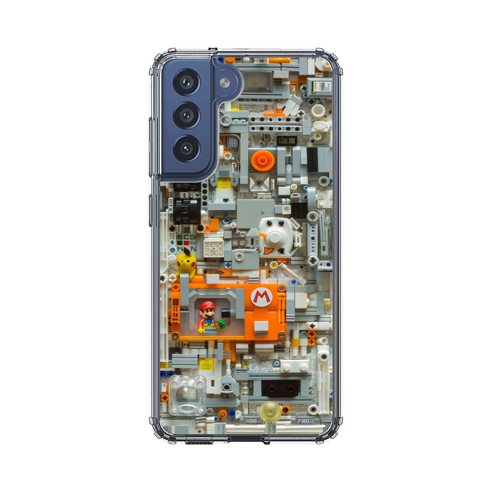 レゴとマリオキャラ Samsung Galaxy S21 FE 5Gオリジナルケース
