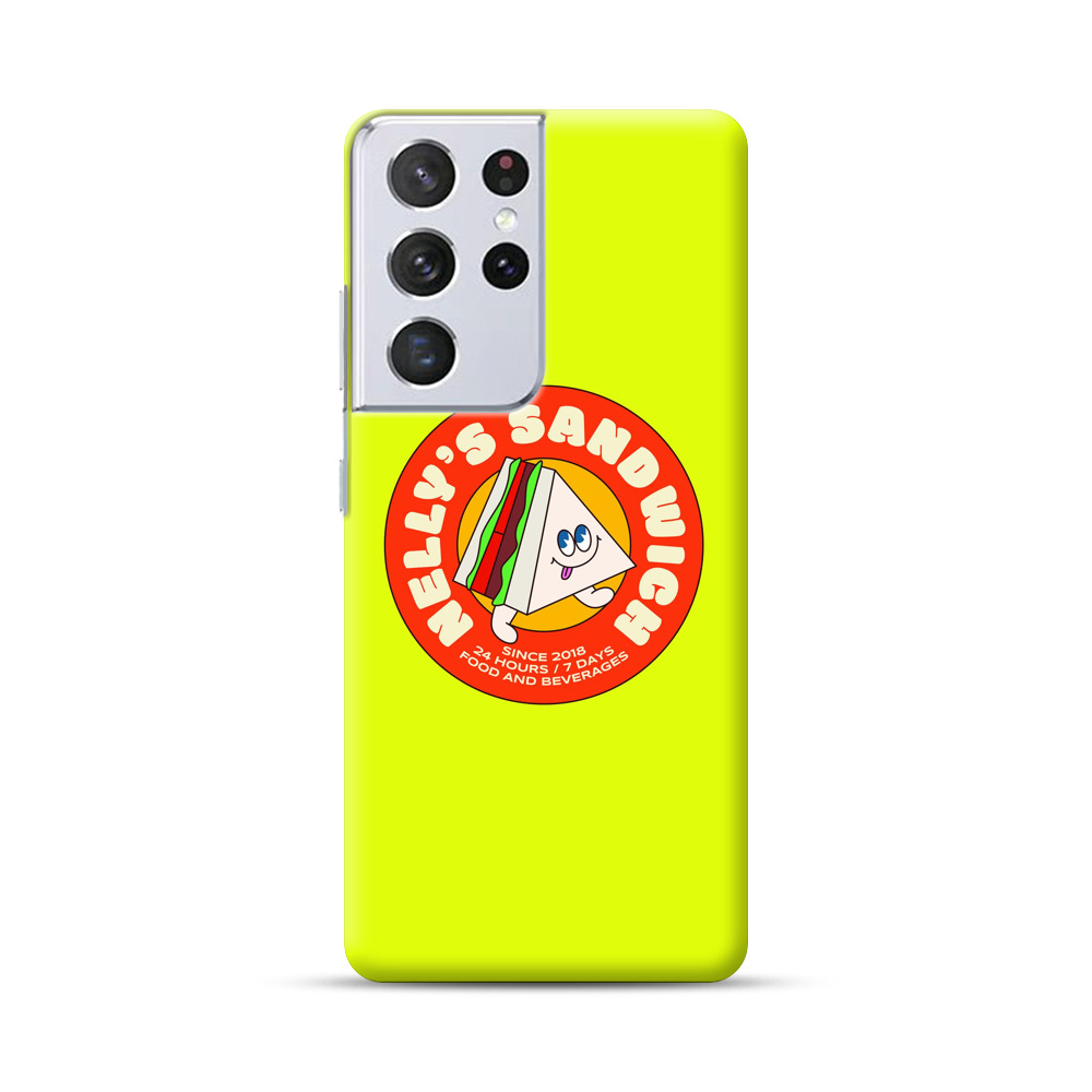 サンドイッチのマスコット Samsung Galaxy S21 Ultra 5Gオリジナルハードケース