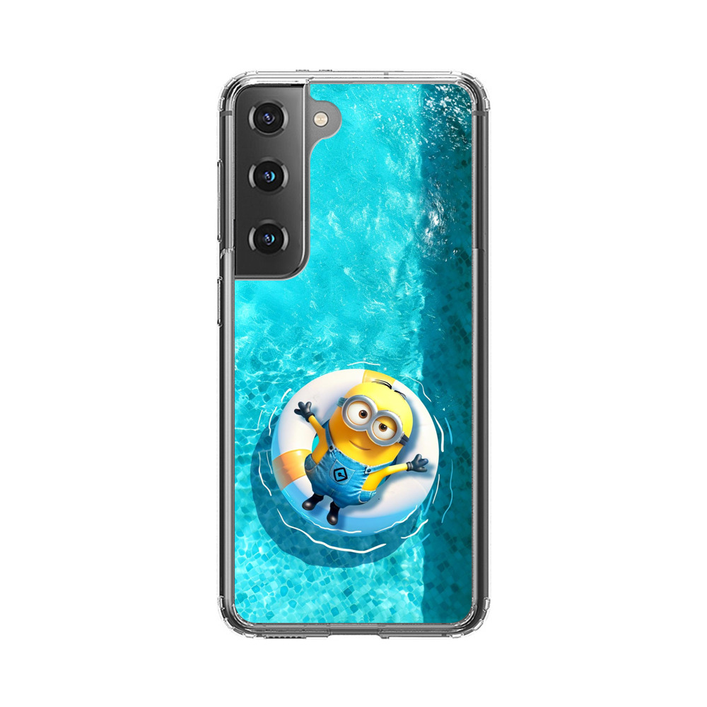 ミニオンのプール浮き輪ケース Samsung Galaxy S22 5Gオリジナルケース