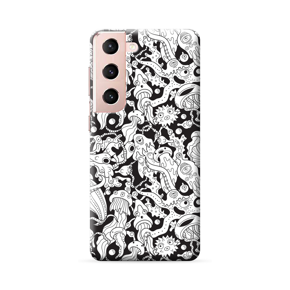 海の生き物パターン Samsung Galaxy S22 5Gオリジナルハードケース