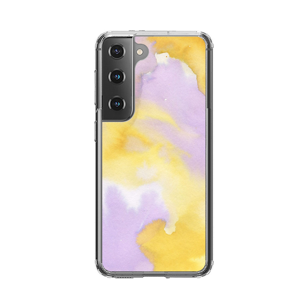 黄色と紫の水彩グラデーション Samsung Galaxy S22 Plus 5Gオリジナルケース