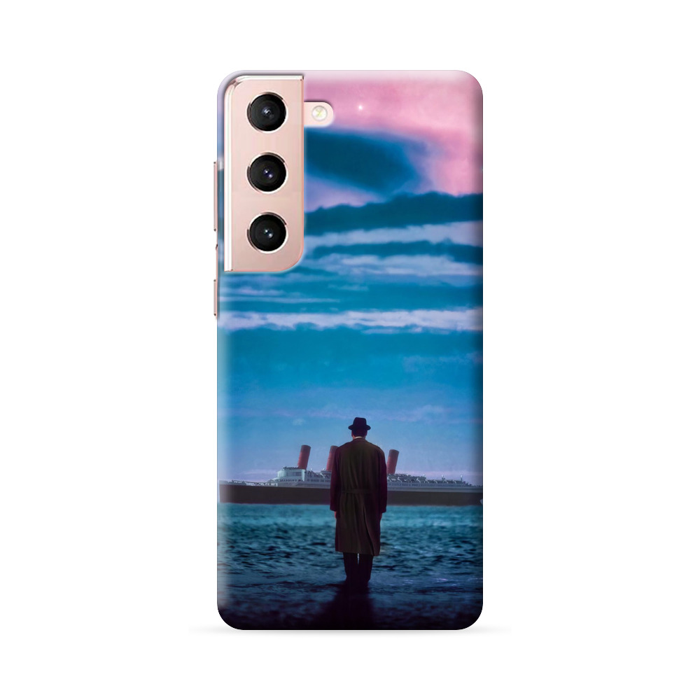 豪華客船を見つめる男 Samsung Galaxy S22 Plus 5Gオリジナルハードケース