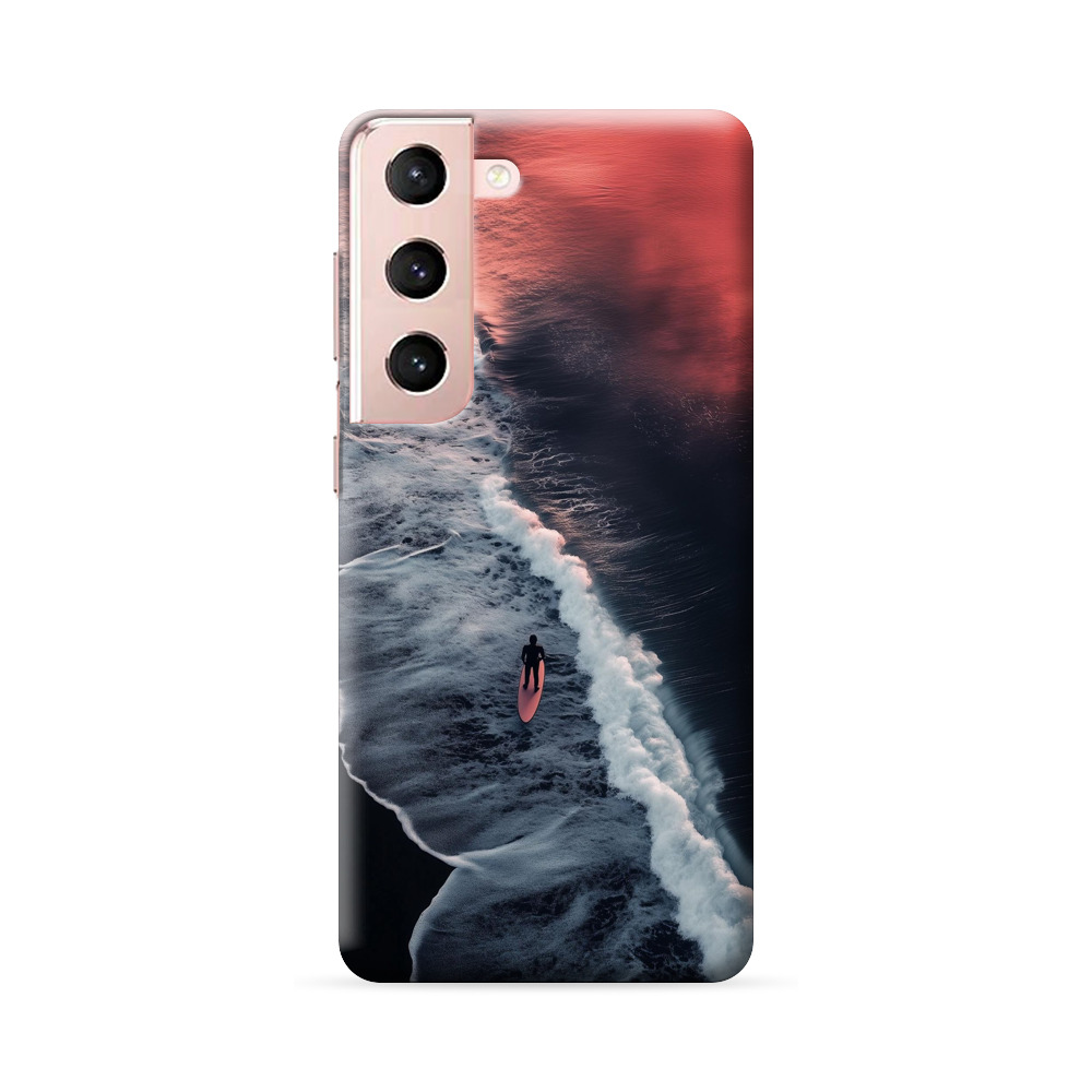 夕日波のサーファー Samsung Galaxy S22 Plus 5Gオリジナルハードケース