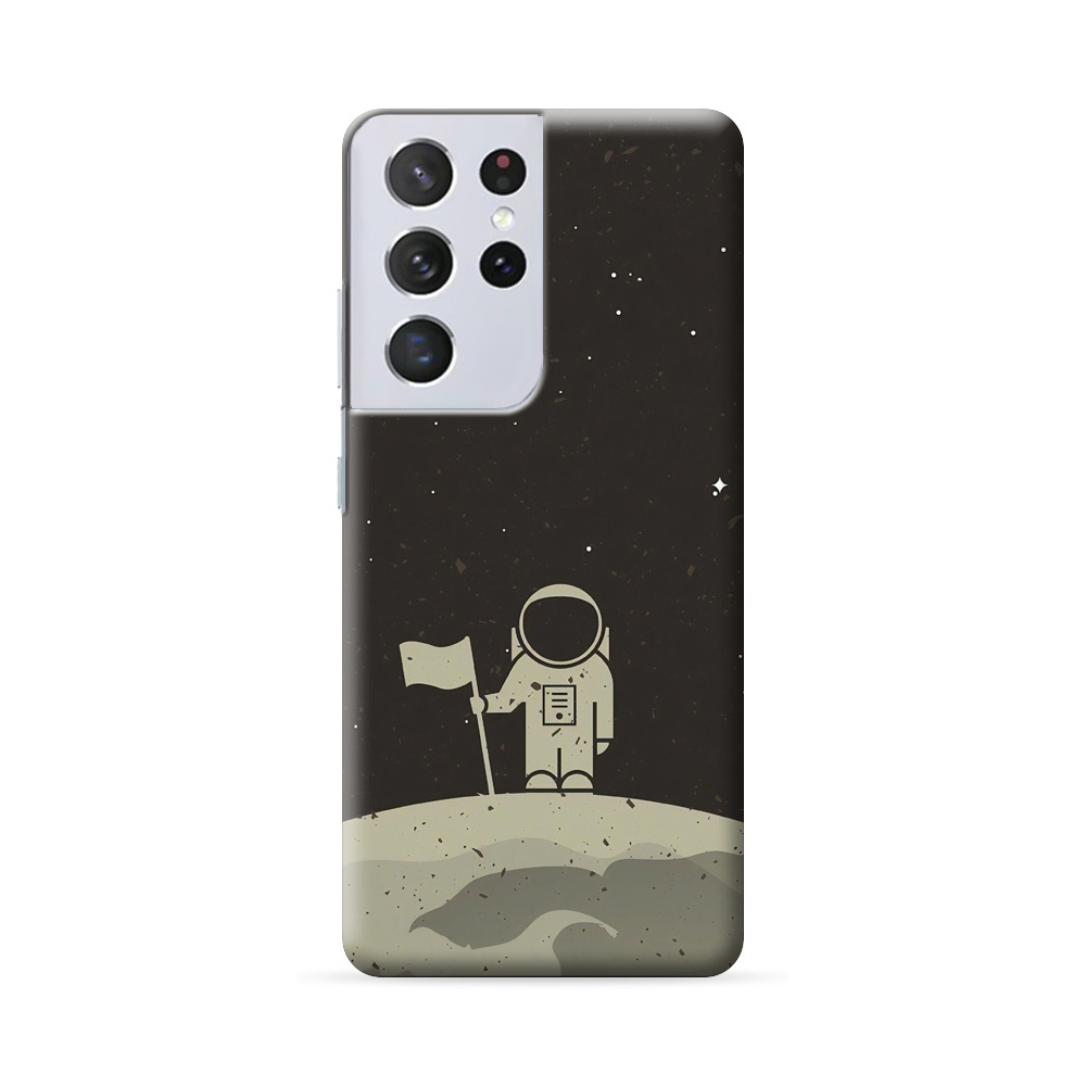 宇宙飛行士と旗 Samsung Galaxy S22 Ultra 5Gオリジナルハードケース