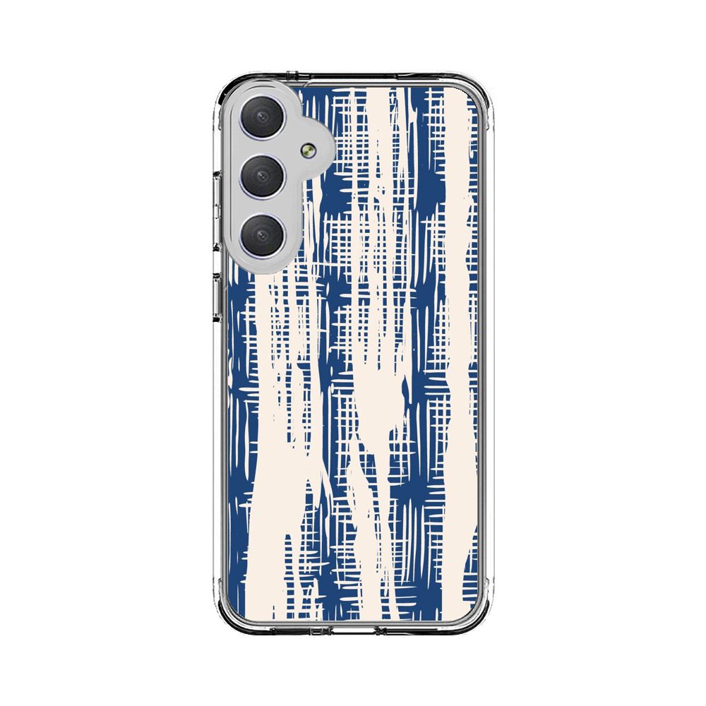 青と白の抽象パターン Samsung Galaxy S23 FE 5Gオリジナルケース