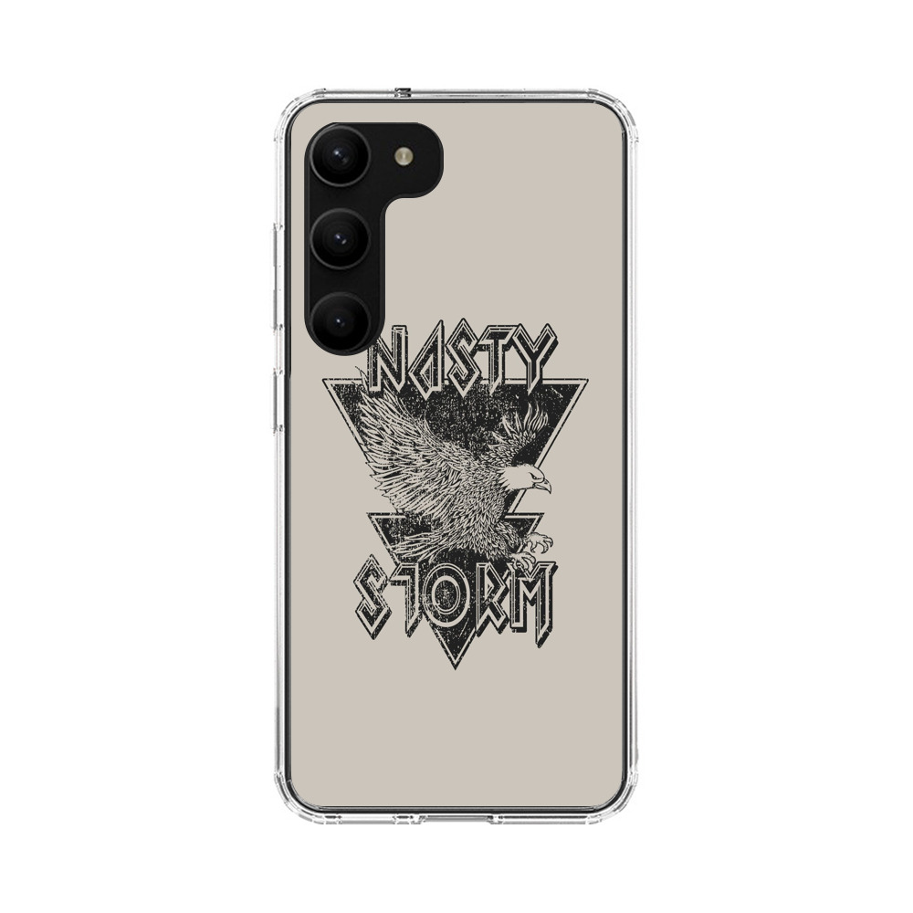 イーグルと嵐のデザイン Samsung Galaxy S23 Plusオリジナルケース