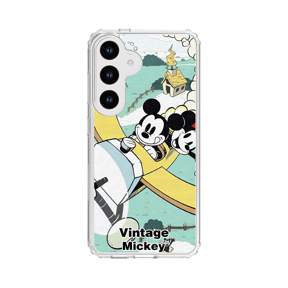 ミッキーとミニーの飛行機 Samsung Galaxy S24オリジナルケース