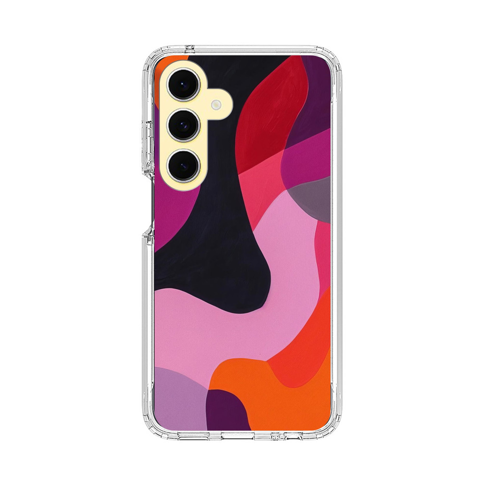 流れる曲線の抽象模様 Samsung Galaxy S24 FE 5Gオリジナルケース