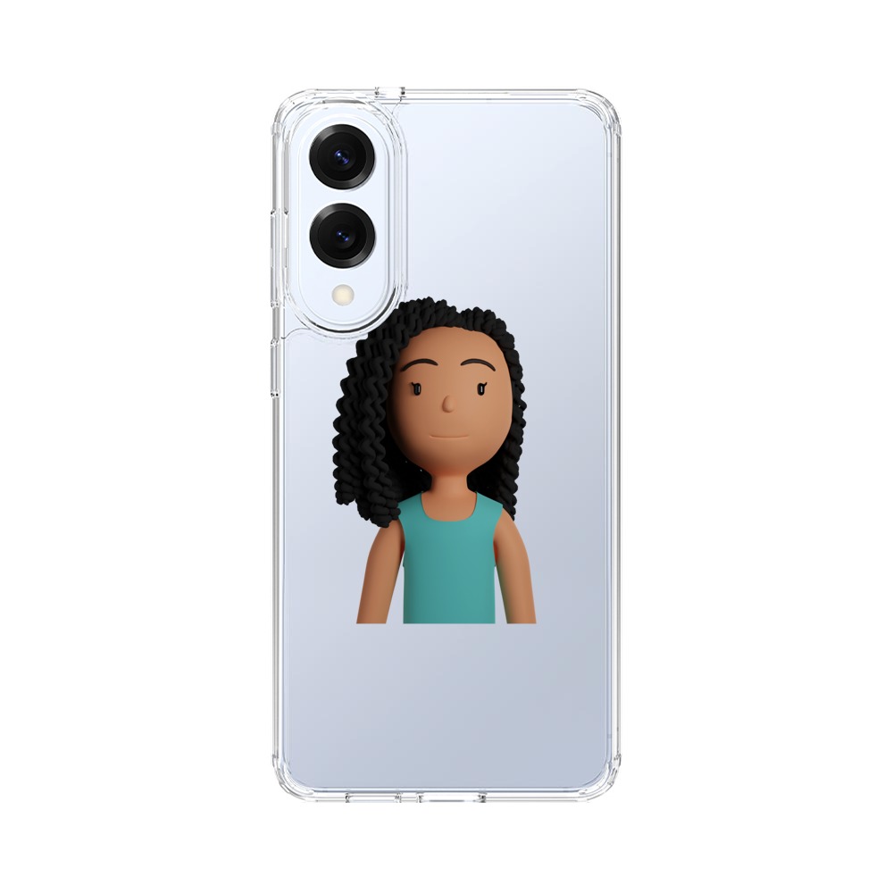 若い女性のキャラクター Samsung Galaxy S25 Edgeオリジナルケース