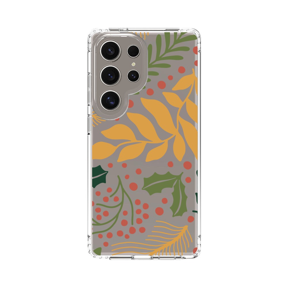 植物の模様 Samsung Galaxy S25 Ultraオリジナルケース