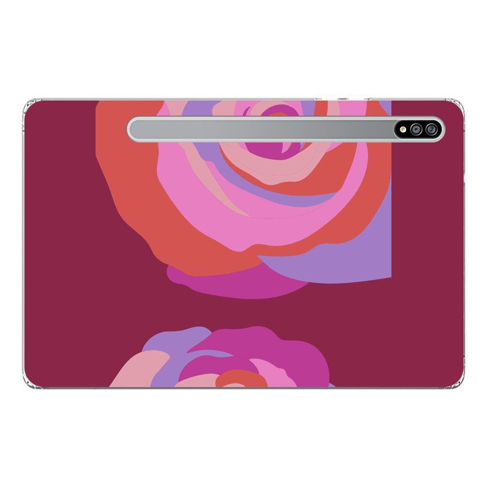 カラフルなバラ Samsung Galaxy Tab S7+ オリジナルケース
