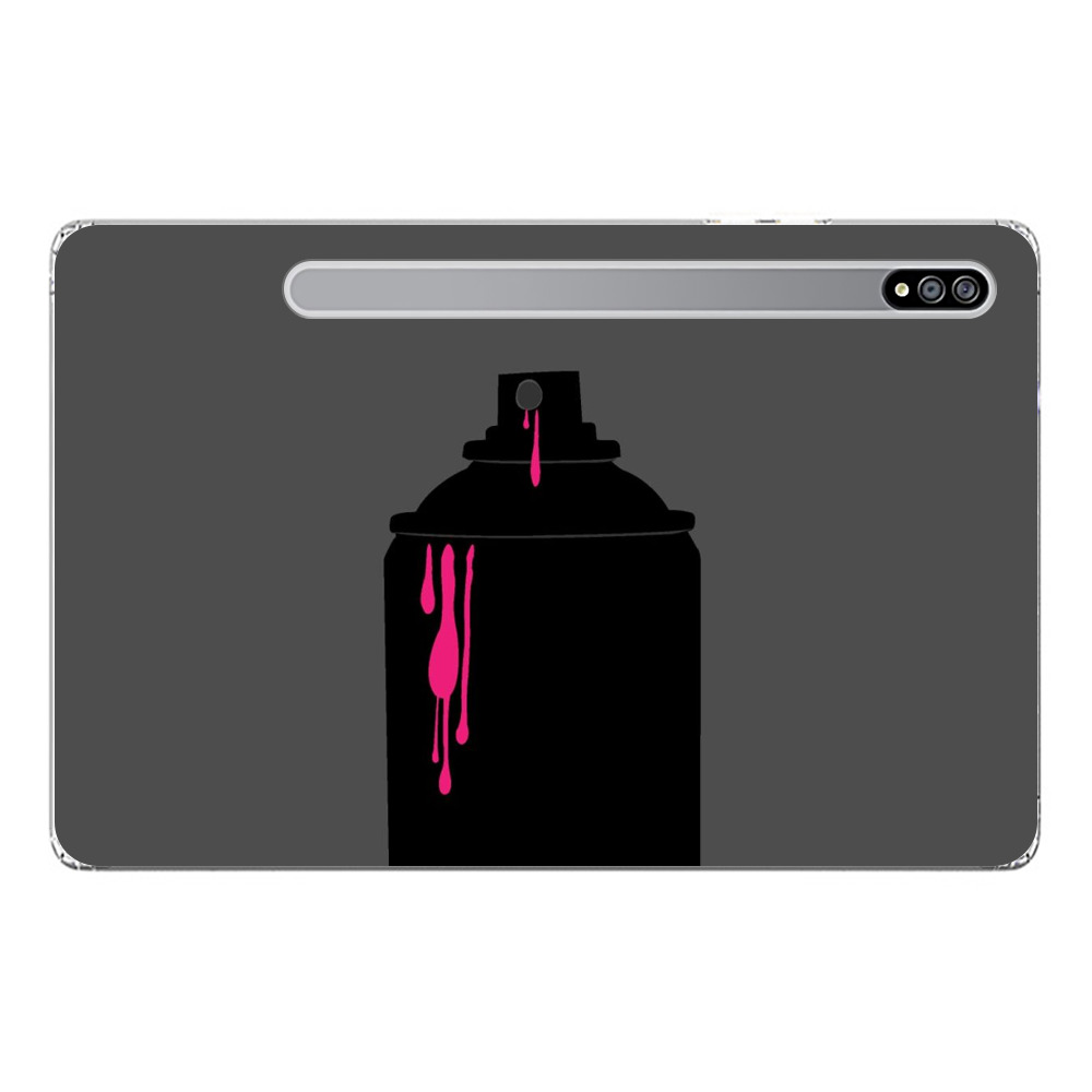 スプレー缶ピンク滴り Samsung Galaxy Tab S7+ オリジナルケース