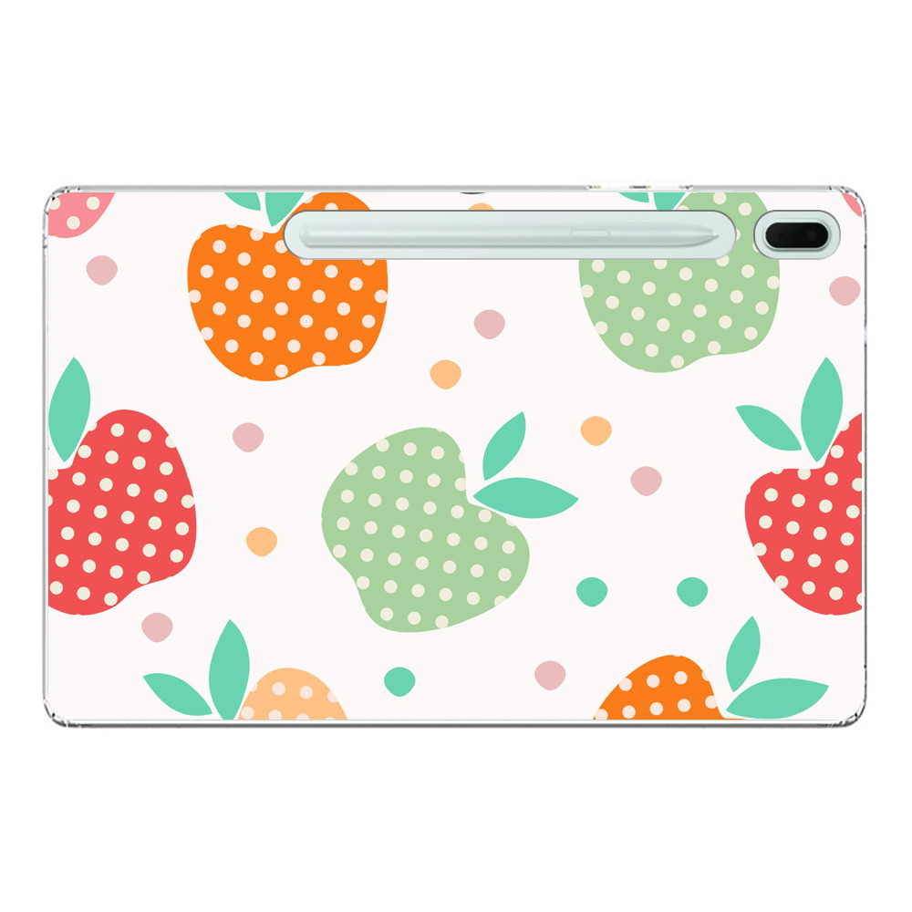 ドット柄のりんごのパターン Samsung Galaxy Tab S7 FE 5Gオリジナルケース
