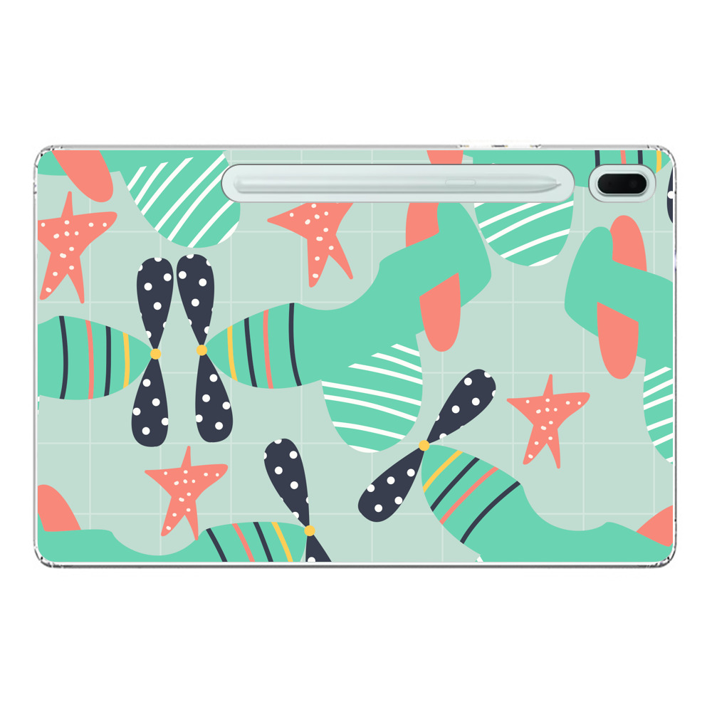 飛行機と星のパターン Samsung Galaxy Tab S7 FE 5Gオリジナルケース