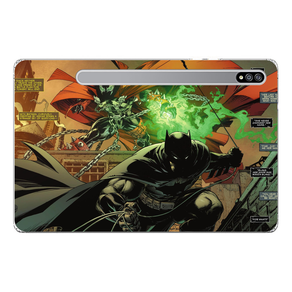 バットマンとスパウン戦闘 Samsung Galaxy Tab S8オリジナルケース