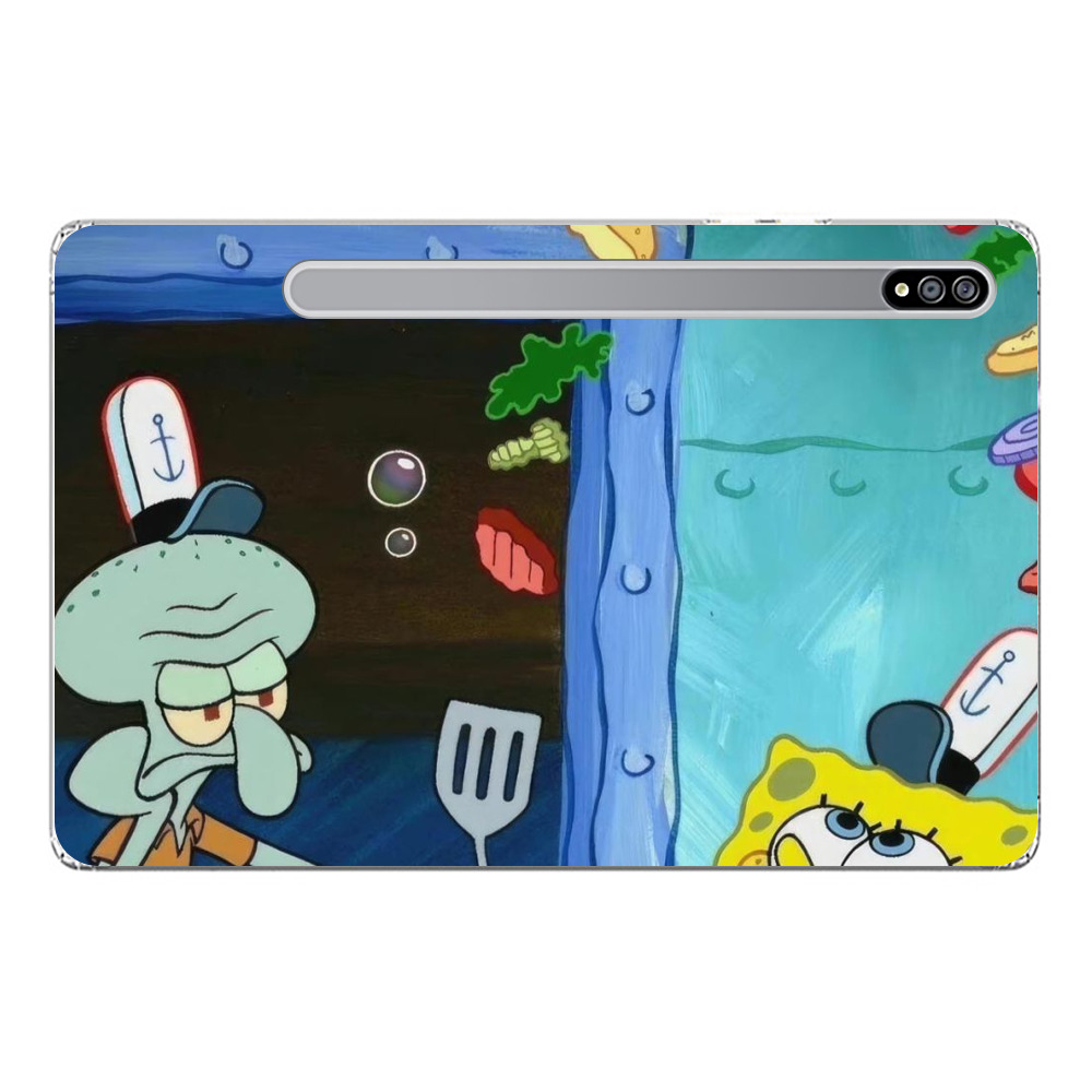 スポンジボブとイカルド Samsung Galaxy Tab S8オリジナルケース