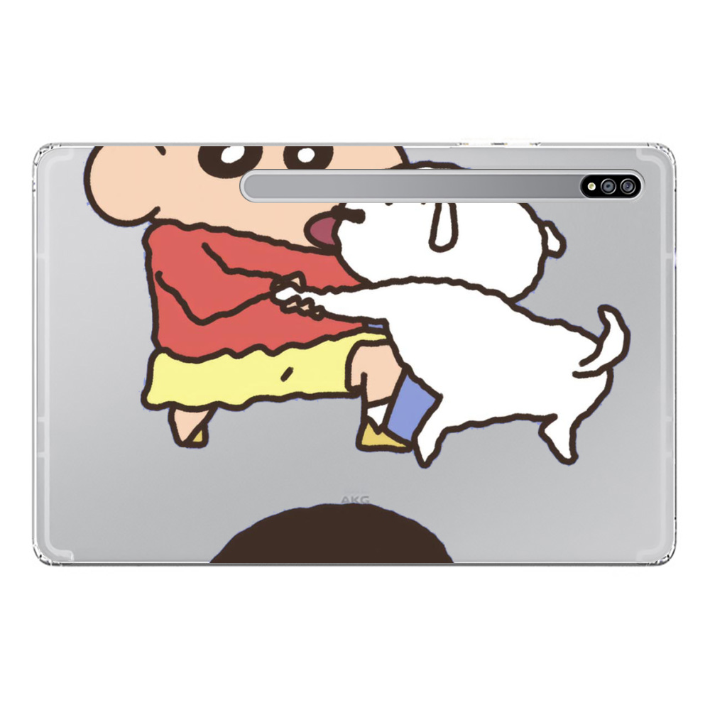 しんちゃんとシロ遊び Samsung Galaxy Tab S8 Plusオリジナルケース