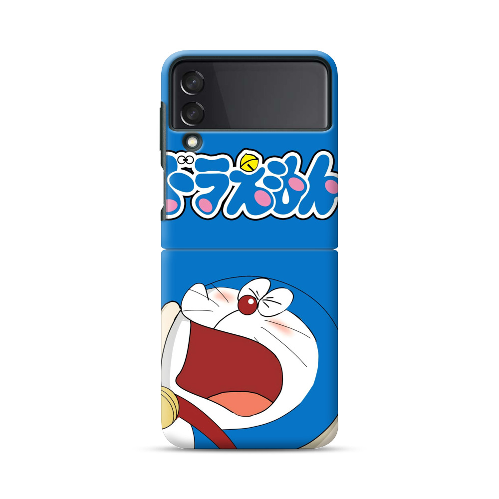 ドラえもんロゴと笑顔 Samsung Galaxy Z Flip 3 (5G)オリジナルハードケース