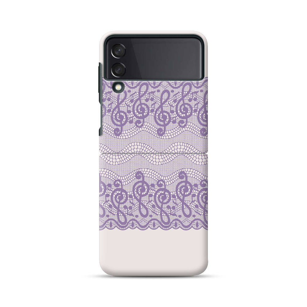 音符レース模様 Samsung Galaxy Z Flip 3 (5G)オリジナルハードケース