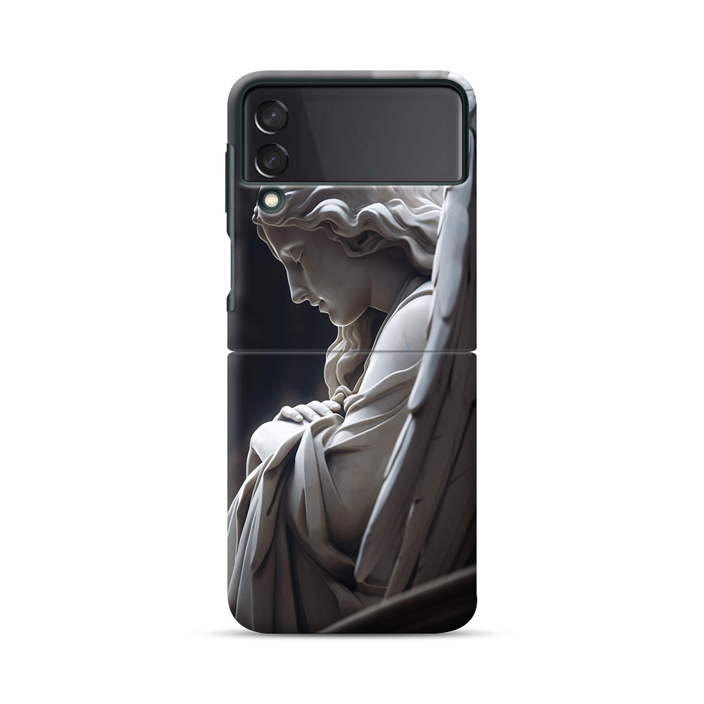 優美な大理石の天使像 Samsung Galaxy Z Flip 3 (5G)オリジナルハードケース