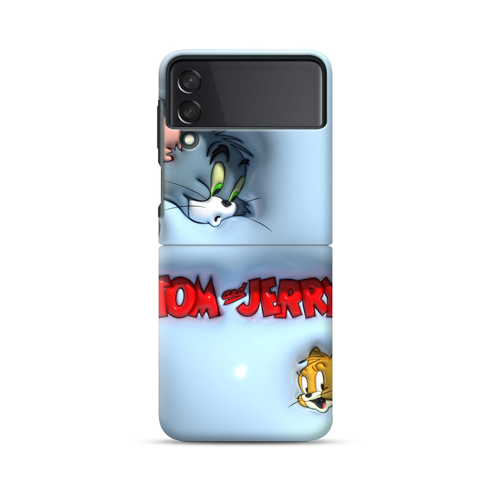 トムとジェリーの顔 Samsung Galaxy Z Flip 3 (5G)オリジナルハードケース