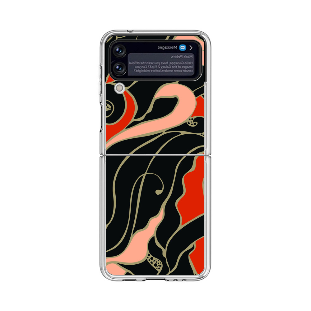 葉の模様 Samsung Galaxy Z Flip 4オリジナルケース