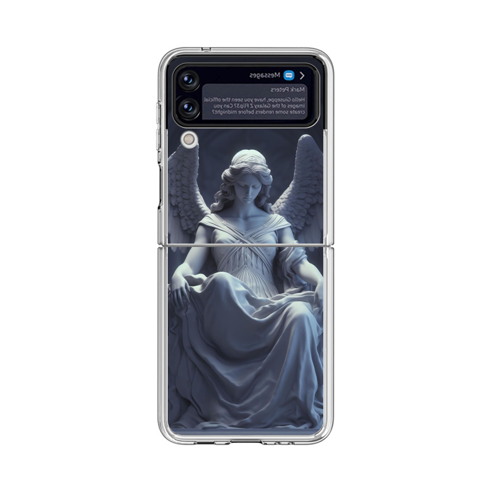 座る天使の彫像 Samsung Galaxy Z Flip 4オリジナルケース