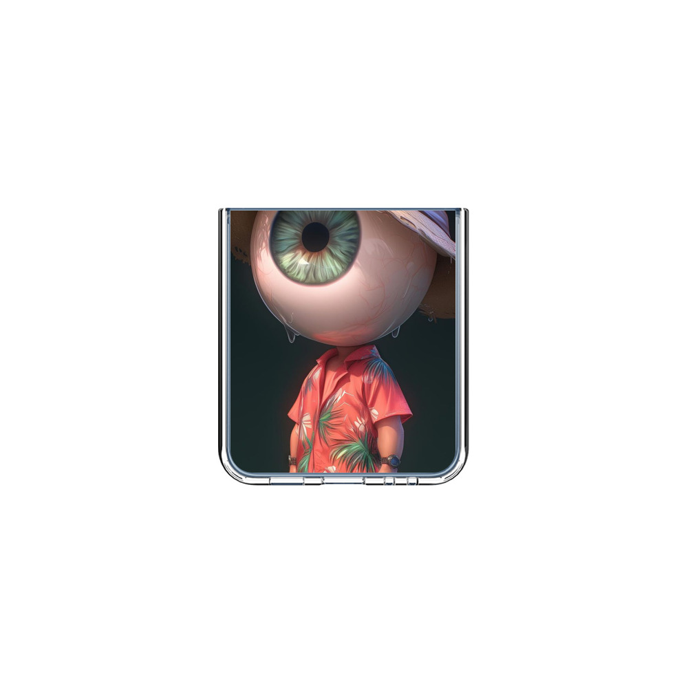 大きな目のキャラクター Samsung Galaxy Z Flip 5オリジナルケース