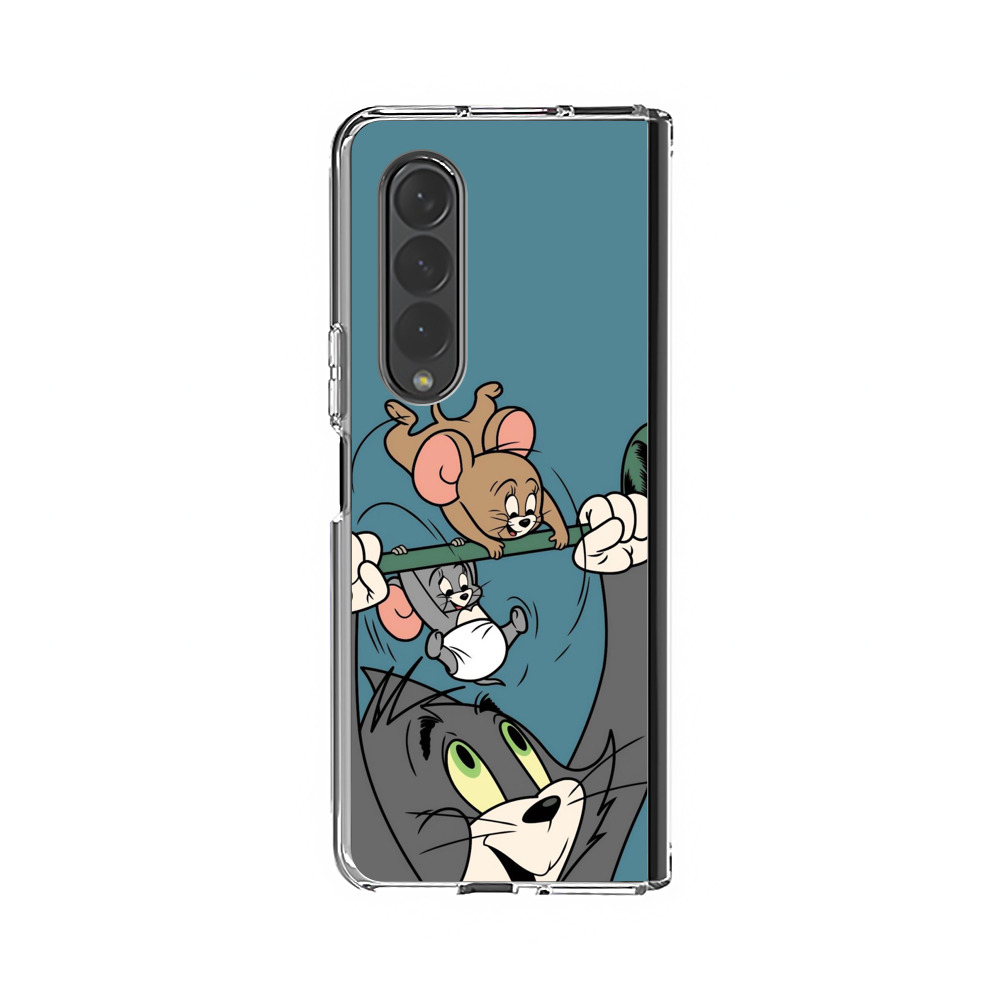 トムとジェリー筋トレ Samsung Galaxy Z Fold 3 (5G)オリジナルケース