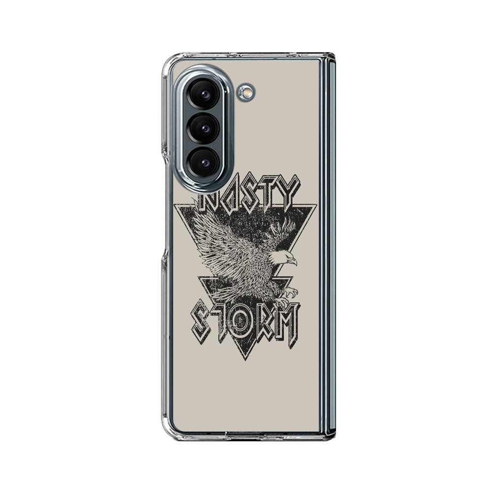 イーグルと嵐のデザイン Samsung Galaxy Z Fold 5オリジナルケース