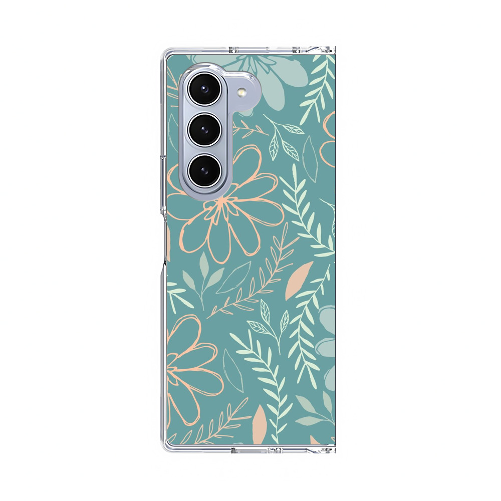 花のパターン Samsung Galaxy Z Fold 6オリジナルケース