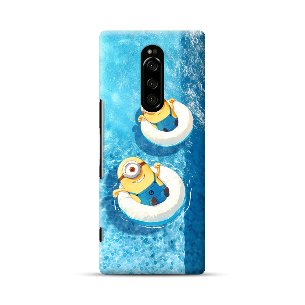 プールの浮き輪ミニオン Sony Xperia 1オリジナルハードケース