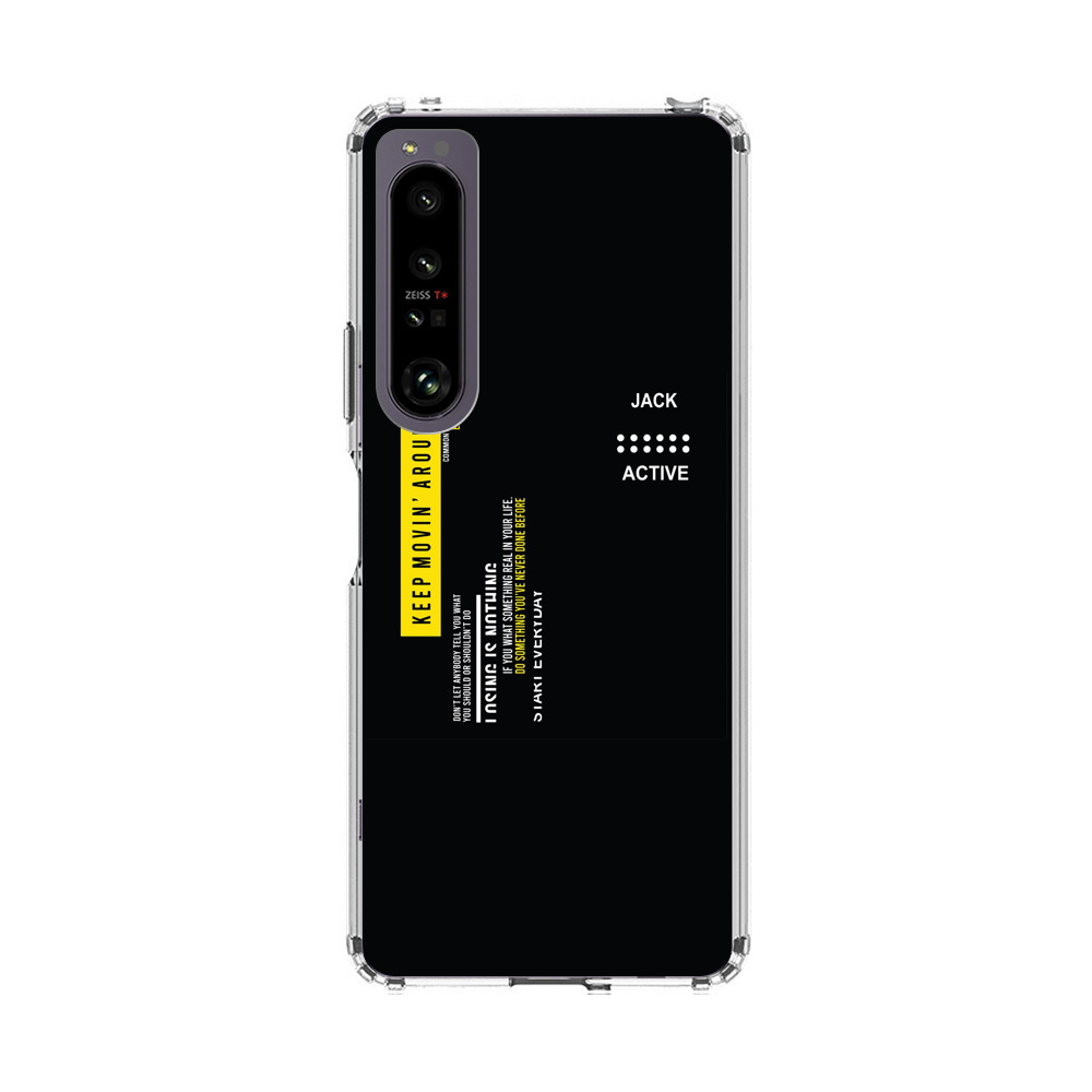 シンプルモダンなタイポグラフィデザイン Sony Xperia 1 IVオリジナルケース