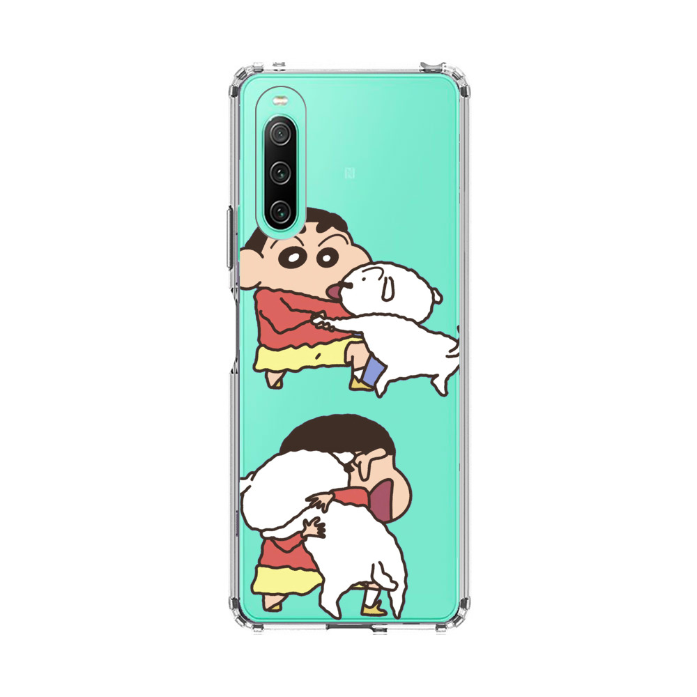 しんちゃんとシロ遊び Sony Xperia 10 IVオリジナルケース